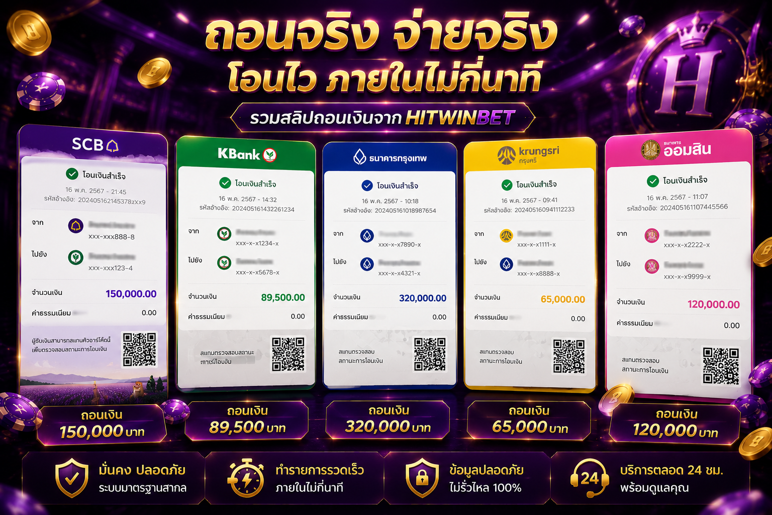 การันตีด้วยรีวิวของ HITWINBET เว็บบาคาร่า ลิขสิทธิ์แท้ มีใบเซอร์ ตรวจสอบได้จริง